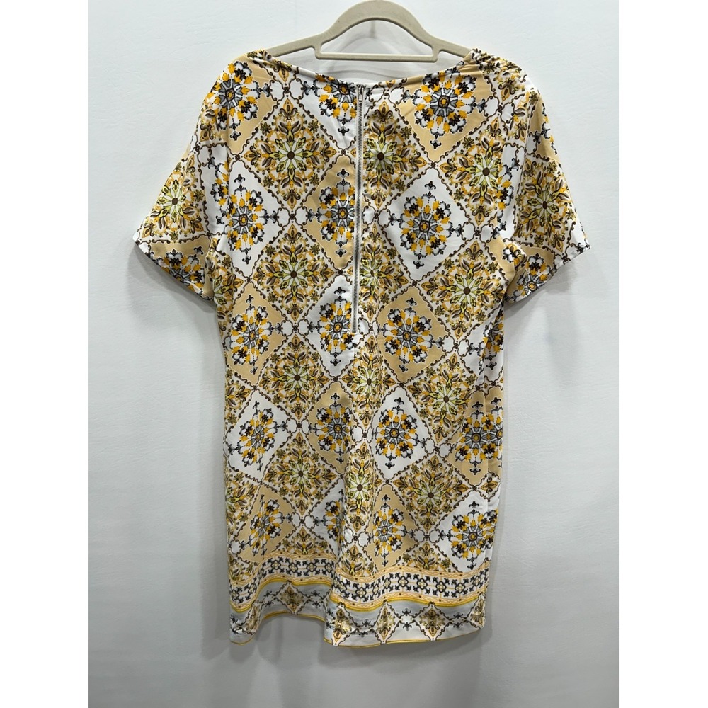 Lulus Dandy Lion Yellow Print Shift Dress Womens Medium Summer Business Casual - Picture 4 of 8